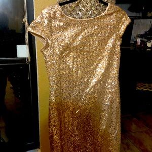 Gold Sequin Dress